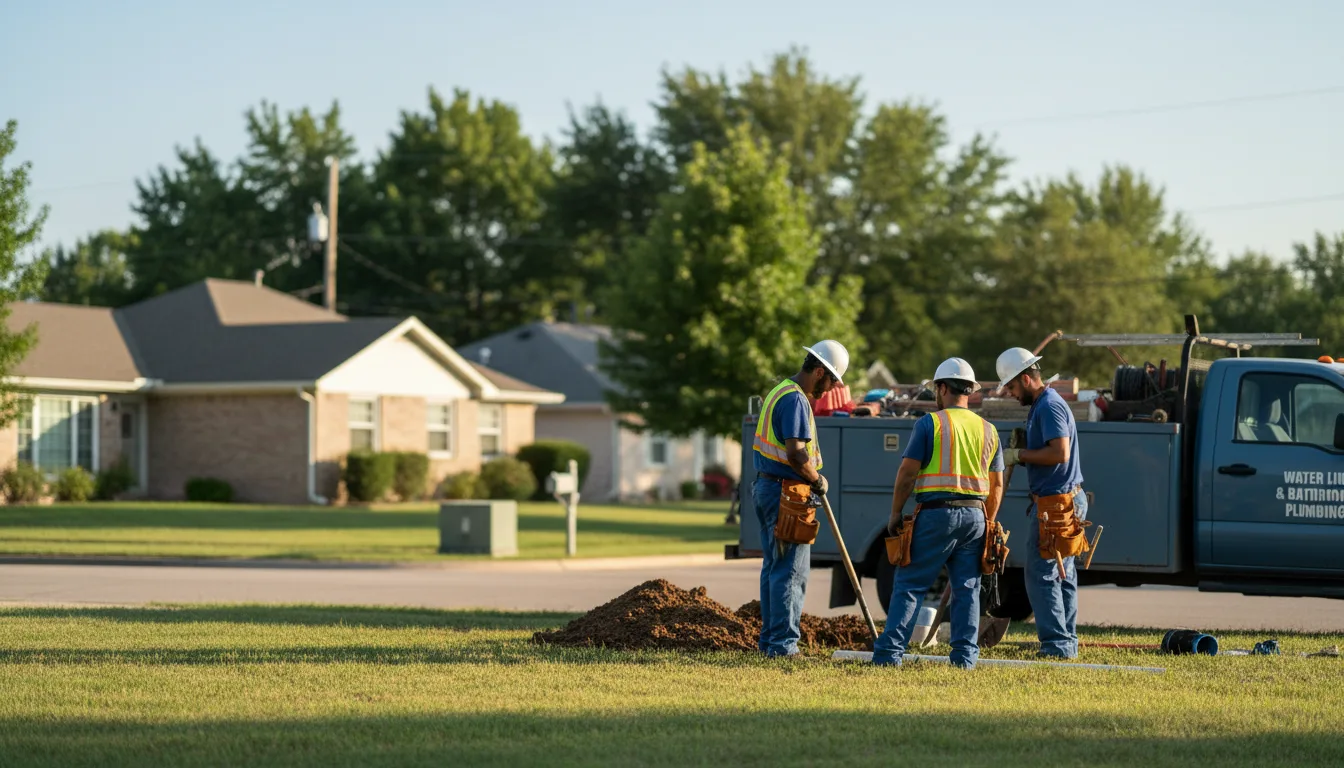 Residential water line and bathroom plumbing service in Austell, GA